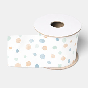 Elliot Confetti Watercolor Dots Ribbon Grosgrain Ribbon