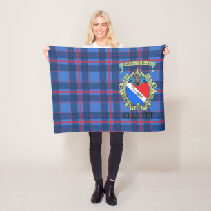 Elliott Crest and Tartan 2 Fleece Blanket