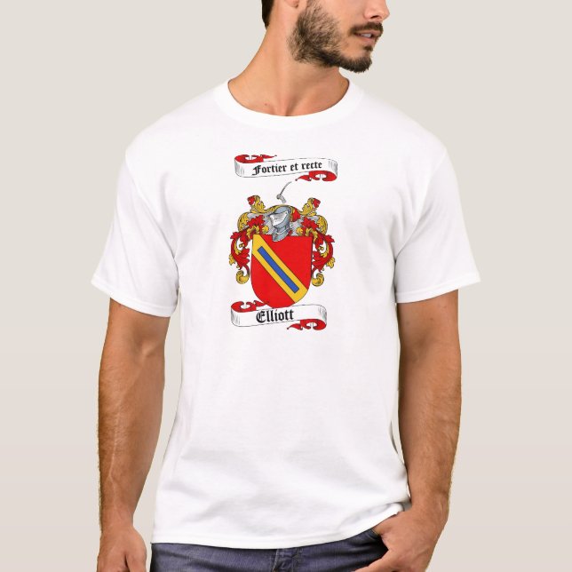 ELLIOTT FAMILY CREST -  ELLIOTT COAT OF ARMS T-Shirt (Front)