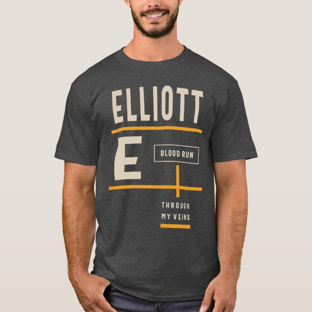 Elliott Personalised Name Birthday Gift T-Shirt (Front)