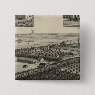 Elliott Residence and Farm, Rice County, Kansas 15 Cm Square Badge