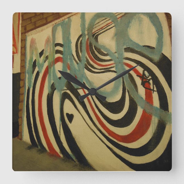 elliott smith memorial wall square wall clock (Front)