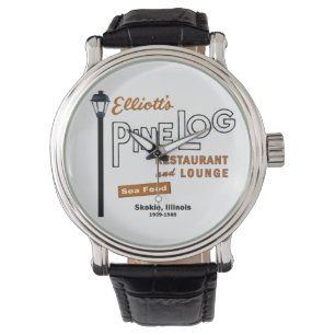 Elliott's Pine Log Restaurant, Skokie, IL. 1939-88 Watch