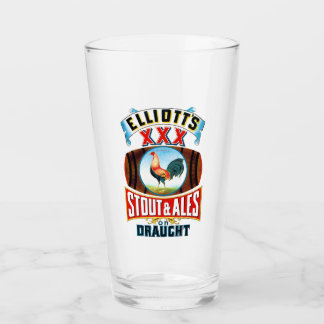Elliott's Stout and Ale on Draught Glass