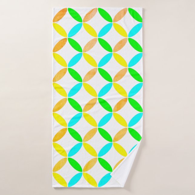 Ellipse Pattern Abstract Art Bath Towel (Bath Towel)
