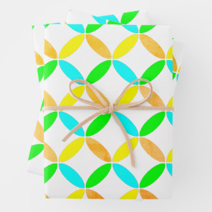 Ellipse Pattern Abstract Art Wrapping Paper Sheet