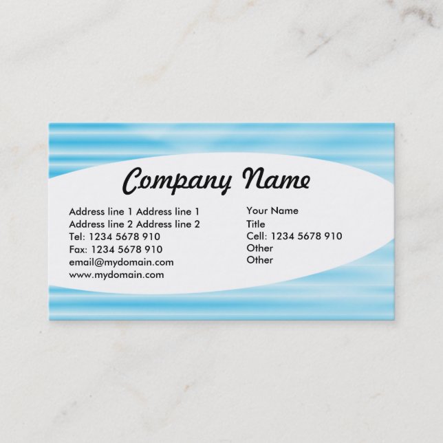 Elliptical - Corrugated Blue Business Card (Front)