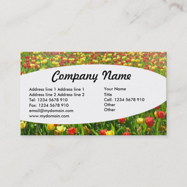 Elliptical - Sea of Tulips II Business Card (Front)