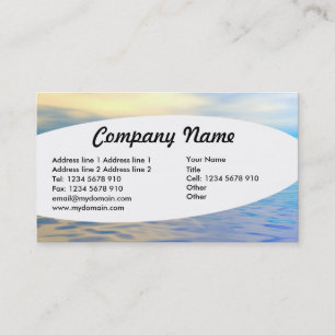 Elliptical - Tone Corner - Tropical Sea Business Card
