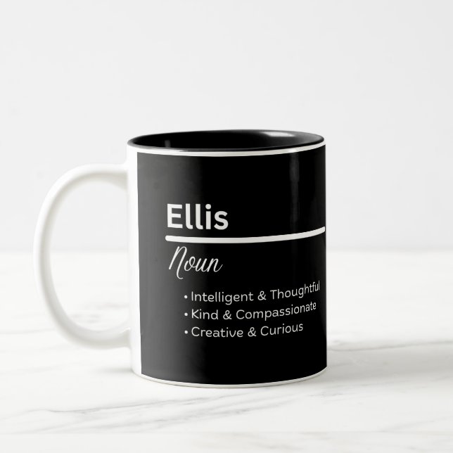Ellis Boy Name Definition Personalized Mug (Left)