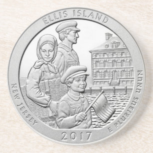 ELLIS ISLAND COIN COASTER