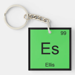 Ellis Name Chemistry Element Periodic Table Key Ring