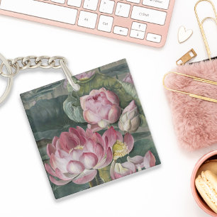 Ellis Rowan Sacred Lotus Water Lily Vintage Flower Key Ring