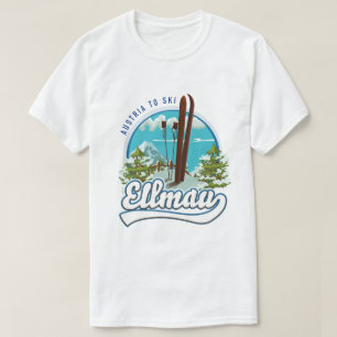 Ellmau Austria to ski logo T-Shirt