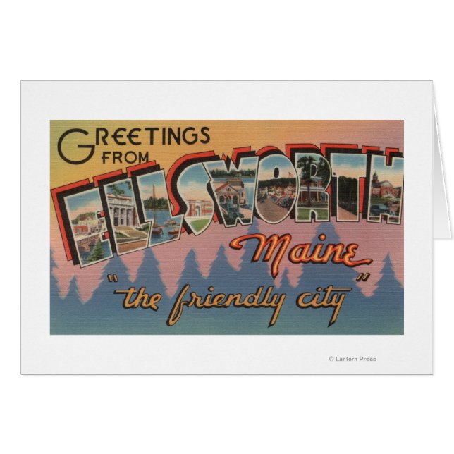 Ellsworth, Maine - Large Letter Scenes (Front Horizontal)
