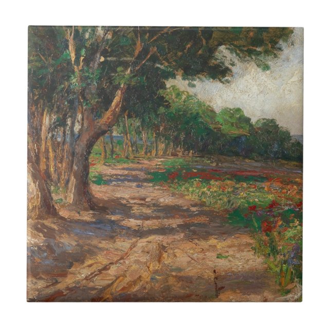 Elm-lined Promenade in Euxinograd Ceramic Tile (Front)