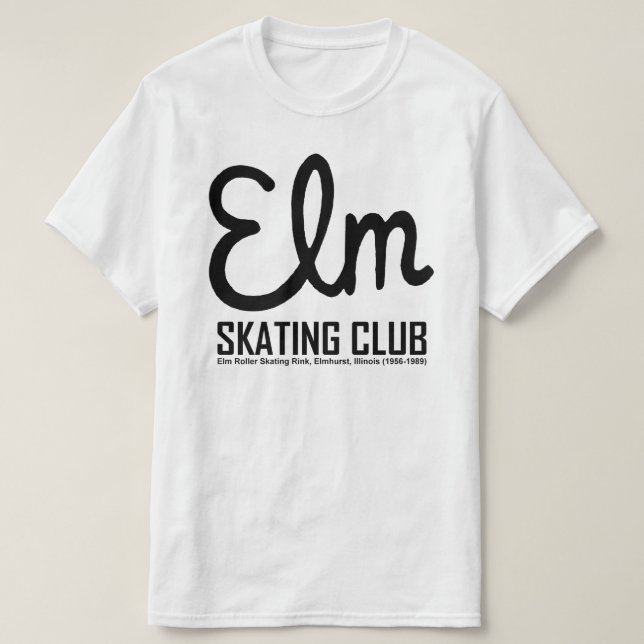 Elm Skating Club, Elmhurst, Illinois (Light Colour T-Shirt (Design Front)
