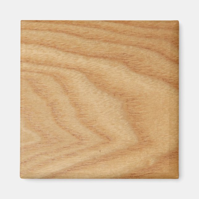 Elm Woodgrain Square Magnet (Front)