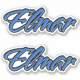 Elmar name blue sticker Sticker Sticker Stickerset