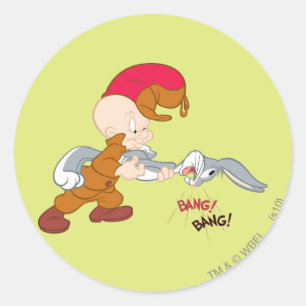 ELMER FUDD™ and BUGS BUNNY™ Classic Round Sticker