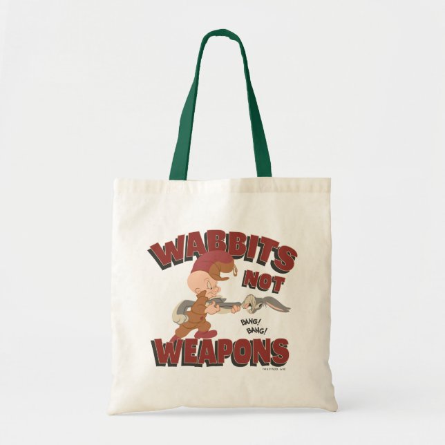 ELMER FUDD™ & BUGS BUNNY™ "Wabbits Not Weapons" Tote Bag (Front)