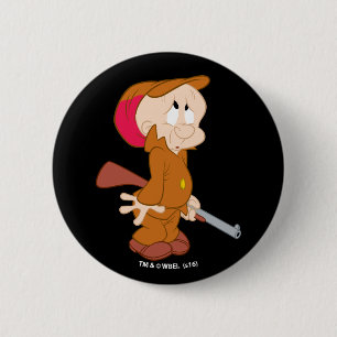 ELMER FUDD™ Scared Pose 6 Cm Round Badge
