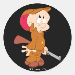 ELMER FUDD™   Scared Pose Classic Round Sticker