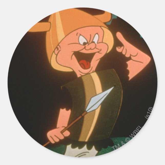 ELMER FUDD™ Viking Classic Round Sticker (Front)