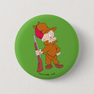 ELMER FUDD™ With Gun 6 Cm Round Badge