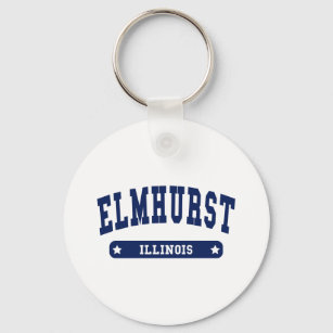 Elmhurst Illinois College Style tee shirts Key Ring
