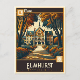 Elmhurst, Illinois Vintage Postcard