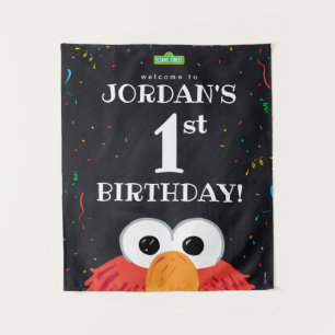 Elmo 1st Birthday Welcome Tapestry