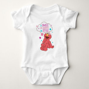 Elmo A Smile is Always in Style Baby Bodysuit