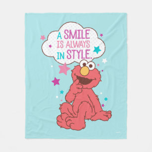 Elmo   A Smile is Always in Style Fleece Blanket