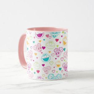 Elmo & Abby Cadabby Valentine Hearts Pattern Mug