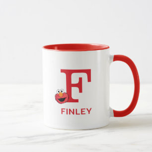 Elmo Add Your Name & Monogram F Mug