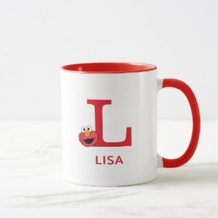 Elmo Add Your Name & Monogram L Mug