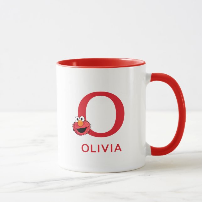 Elmo Add Your Name & Monogram O Mug (Right)