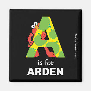 Elmo Alphabet A Apple Magnet