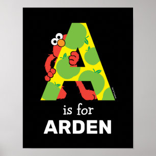 Elmo Alphabet   A Apple Poster