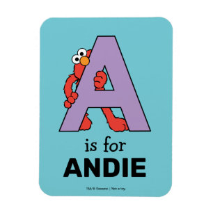Elmo Alphabet A Purple Magnet