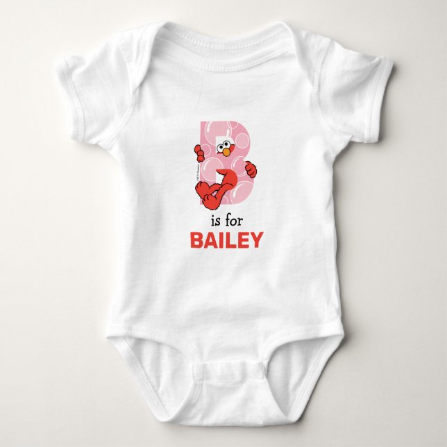 Elmo Alphabet | B Bubbles Baby Bodysuit (Front)