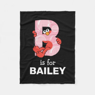 Elmo Alphabet   B Bubbles Fleece Blanket