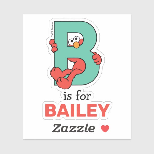 Elmo Alphabet | B Teal (Sheet)