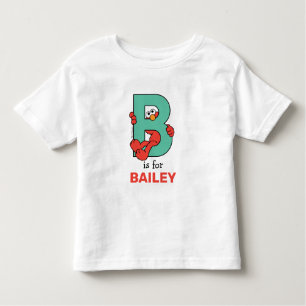 Elmo Alphabet   B Teal Toddler T-Shirt