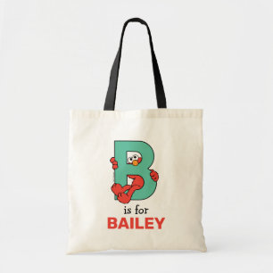 Elmo Alphabet B Teal Tote Bag