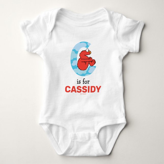 Elmo Alphabet | C Clouds Baby Bodysuit (Front)