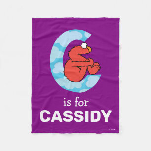 Elmo Alphabet   C Clouds Fleece Blanket