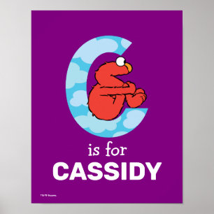 Elmo Alphabet   C Clouds Poster