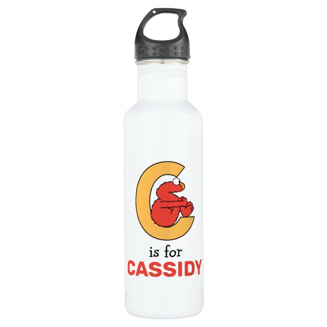 Elmo Alphabet | C Orange 710 Ml Water Bottle (Front)